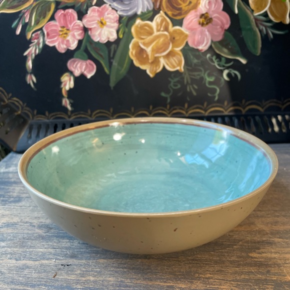 Food Network Robbins egg blue tan cereal bowls set of 5 - Picture 6 of 8